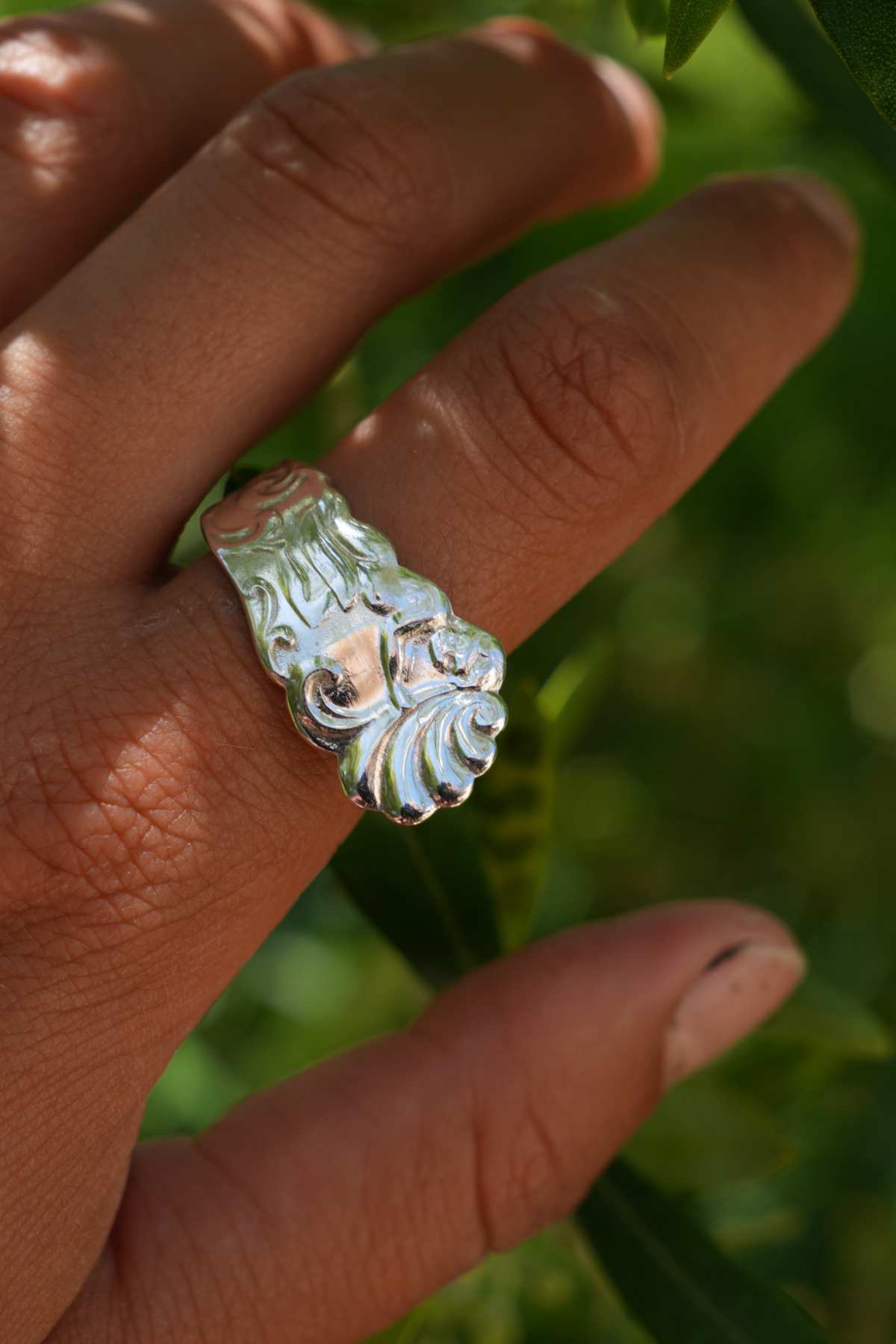 Bague Angelot - bijou artisanal en argenterie recyclée, fait main à Marseille par XV3foisrien
