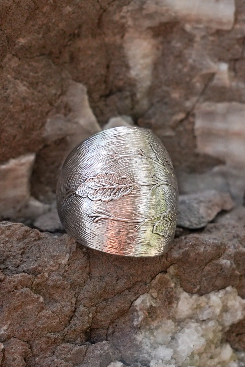Bague Boule Feuille de Chêne vue 6