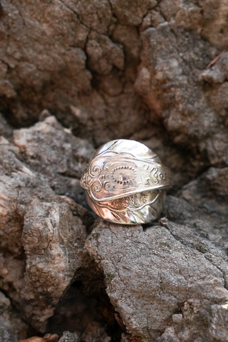 Bague Boule Feuille Volutes vue 5