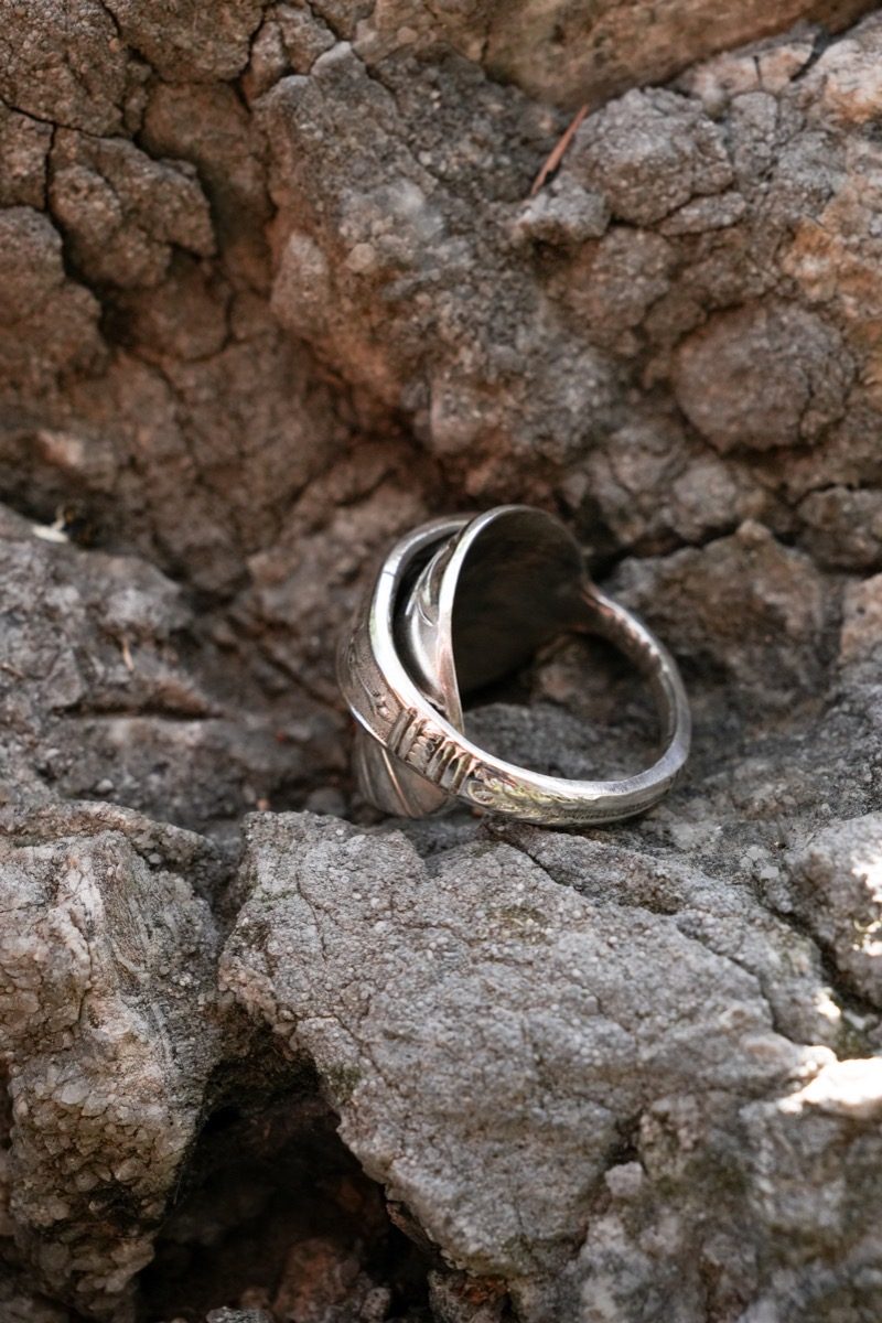 Bague Boule Feuille Volutes vue 7