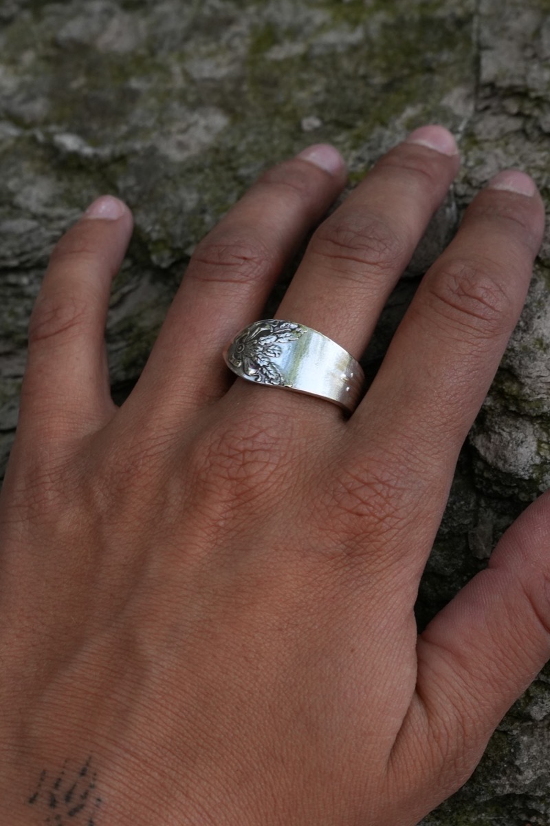 Bague Feuille de Chêne Recyclée vue 8