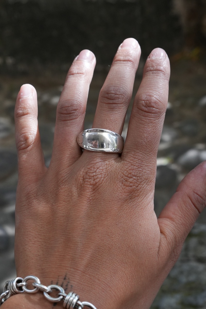 Bague Légères Volutes - bijou artisanal en argenterie recyclée, fait main à Marseille par XV3foisrien