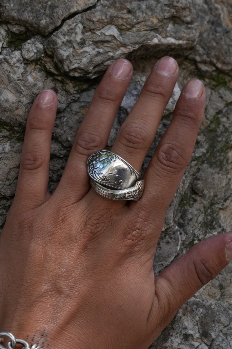 Bague Massive Cossue - bijou artisanal en argenterie recyclée, fait main à Marseille par XV3foisrien