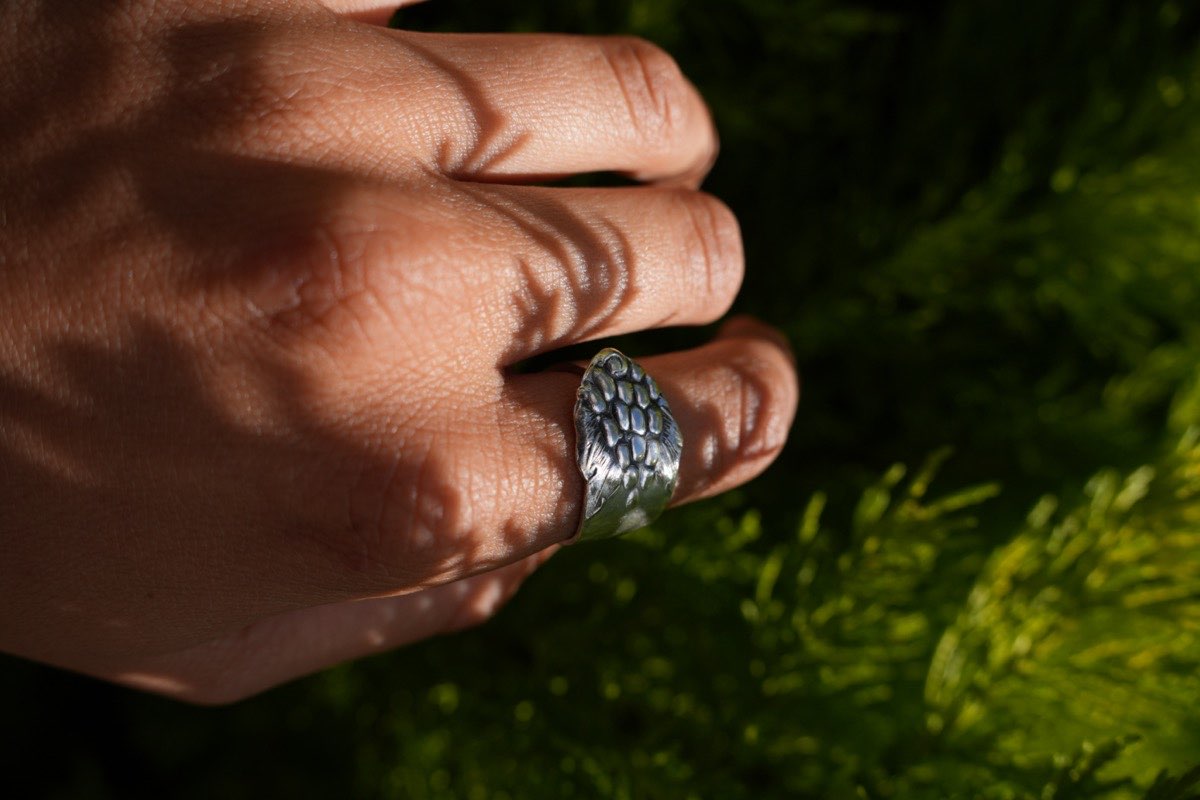 Bague Raisin Argent - bijou artisanal en argenterie recyclée, fait main à Marseille par XV3foisrien