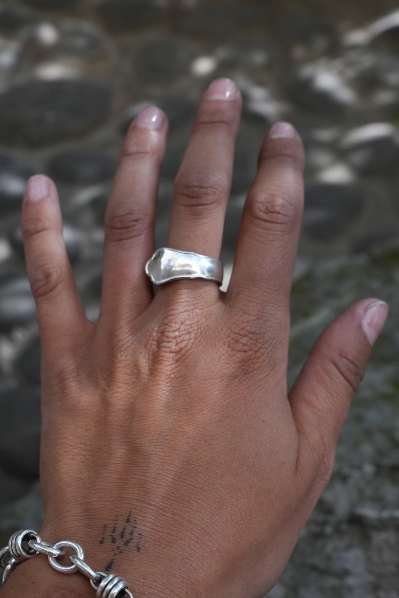 Bague Vague - bijou artisanal en argenterie recyclée, fait main à Marseille par XV3foisrien