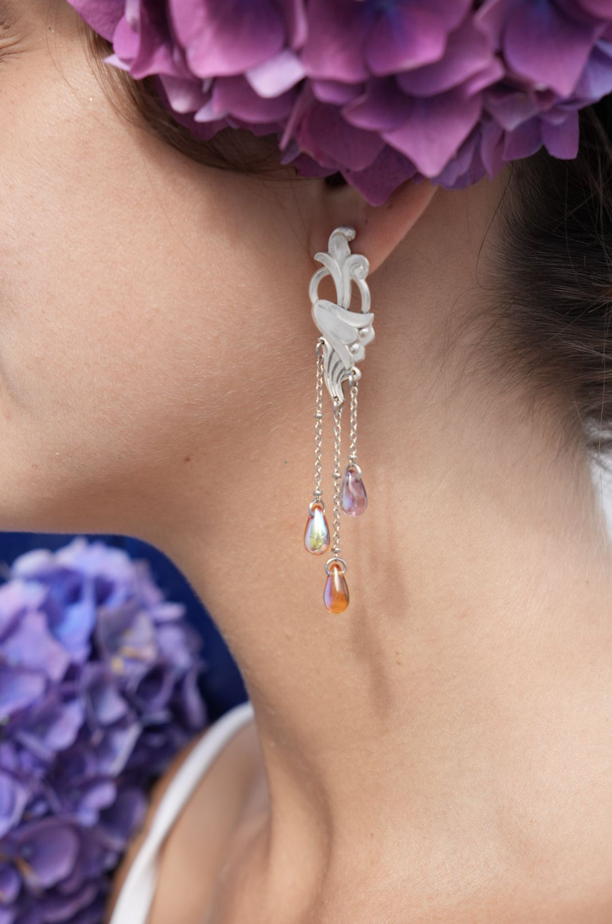 Boucles Cascade Opaline vue 3