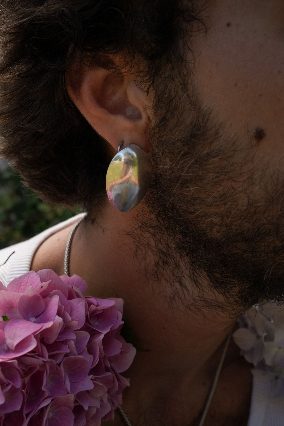 Boucles Galet d'Argent - bijou artisanal en argenterie recyclée, fait main à Marseille par XV3foisrien