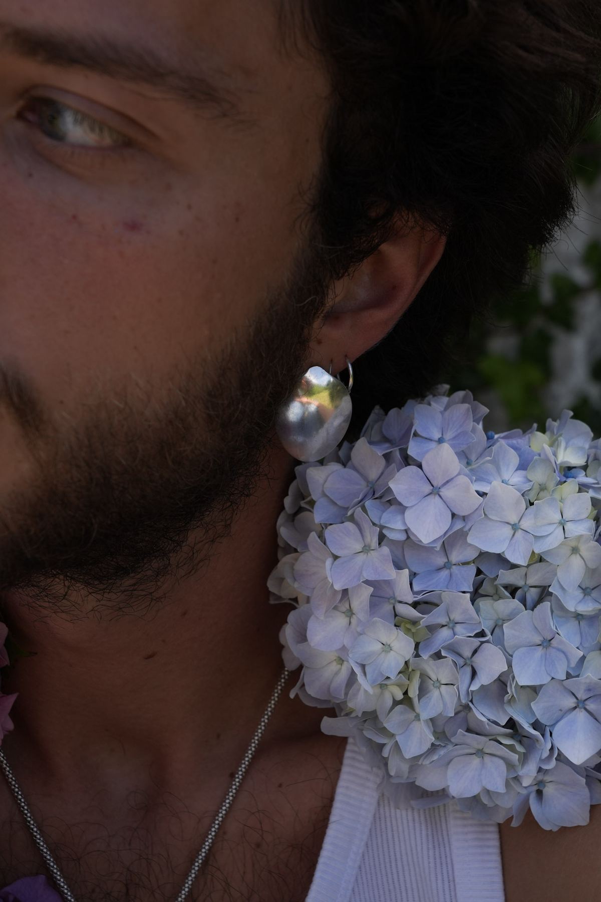 Boucles Galet d'Argent - bijou artisanal en argenterie recyclée, fait main à Marseille par XV3foisrien