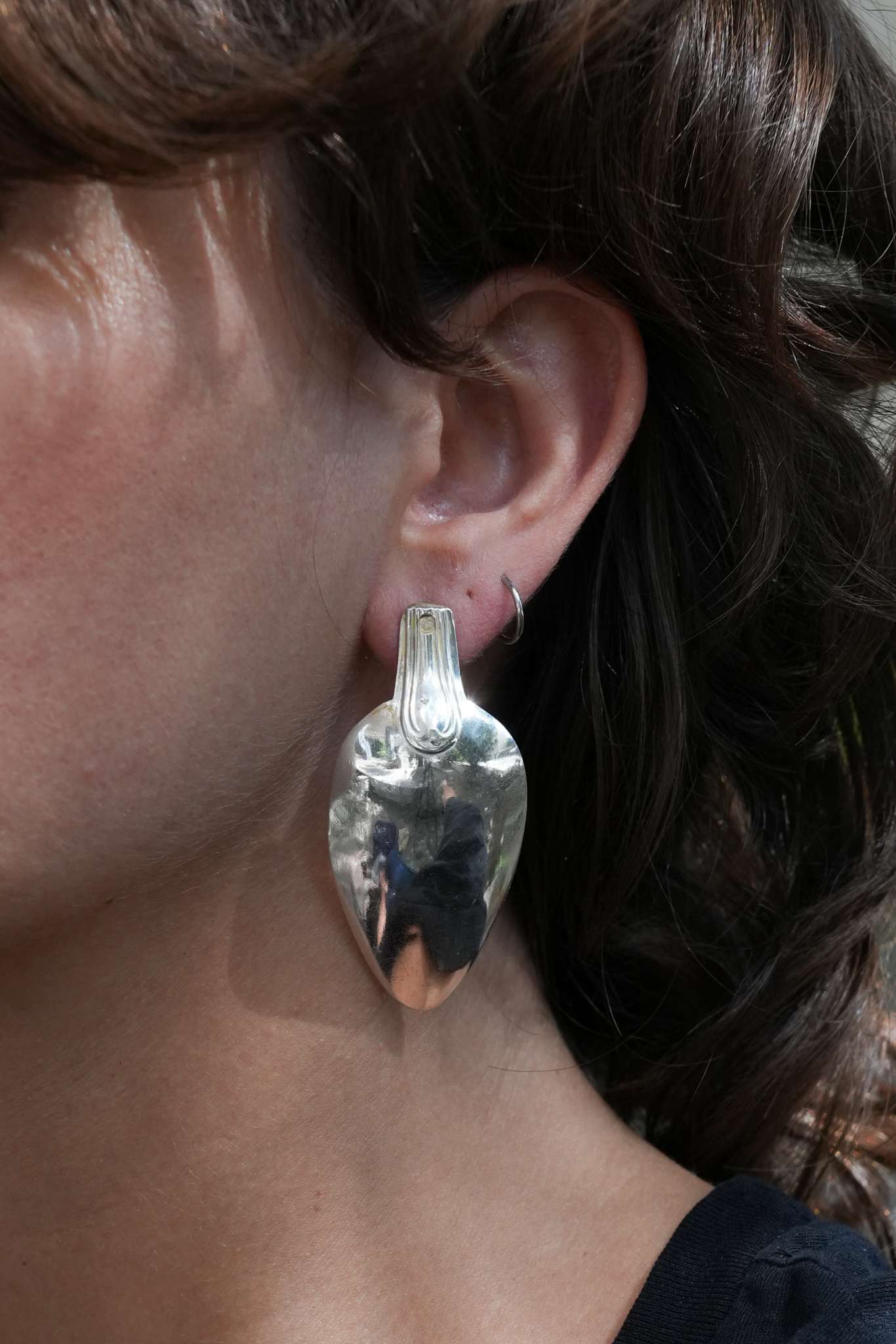 Boucles Cuillères Oreillons - bijou artisanal en argenterie recyclée, fait main à Marseille par XV3foisrien