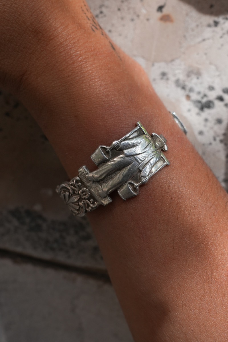 Bracelet Homme Provençal - bijou artisanal en argenterie recyclée, fait main à Marseille par XV3foisrien