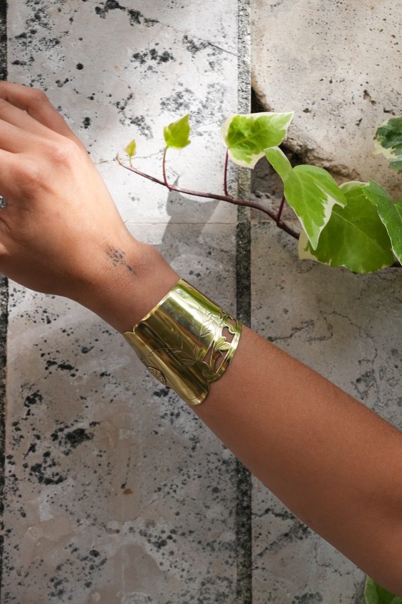 Bracelet Laiton Jaune - bijou artisanal en argenterie recyclée, fait main à Marseille par XV3foisrien