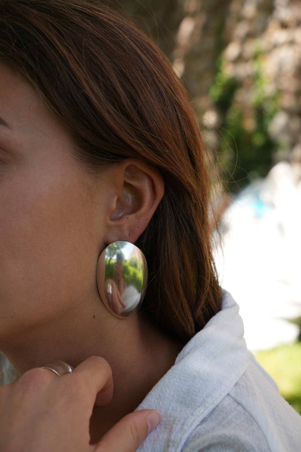 Boucles d'oreilles Fragment - bijou artisanal en argenterie recyclée, fait main à Marseille par XV3foisrien